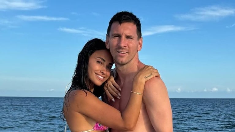 Los Messi y Antonela Roccuzzo en ele verano de Miami. (Foto: Instagram/@antonelaroccuzzo)