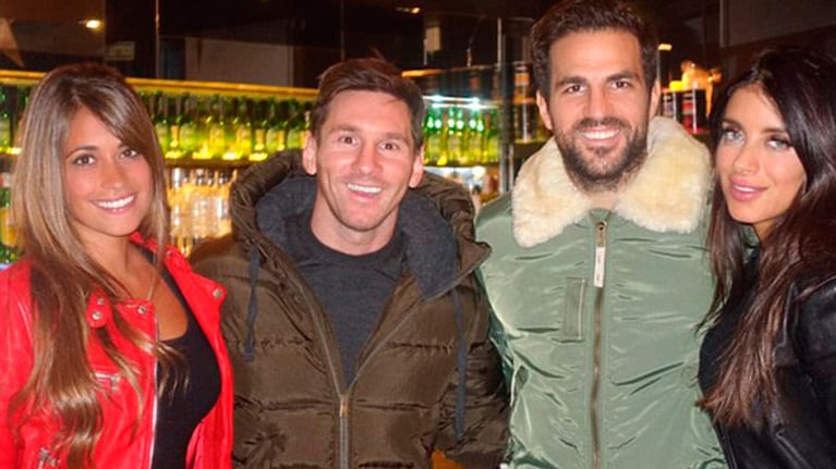 Los Messi y los Fábregas son grandes amigos.