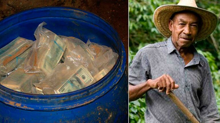 Los miles de billetes de dólares encontrados por el campesino, serían de Pablo Escobar.
