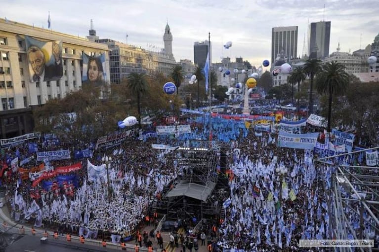 Los militantes despidieron a Cristina en Plaza de Mayo 