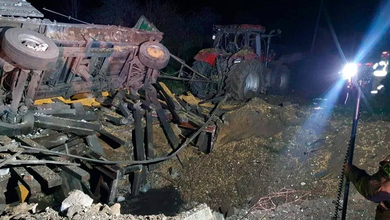 Los misiles cayeron en un poblado cerca de la frontera con Ucrania.