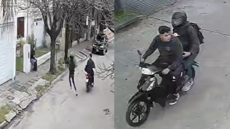 Los motochoros le robaron una computadora en la puerta de su casa.