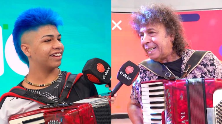 Los músicos se reunieron en Noticiero Doce por el Día del acordeonista.