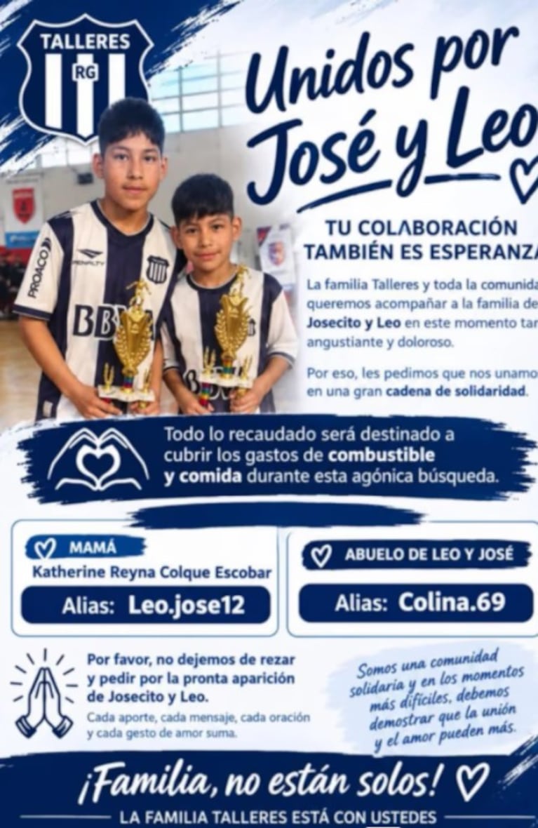 Los nenes son buscados desde el domingo.