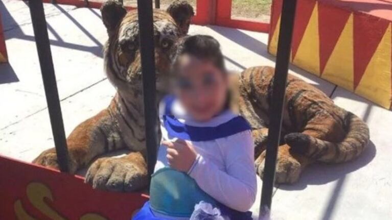 Los niños se sacaron fotos con los disfraces que fueron confundidos con animales.