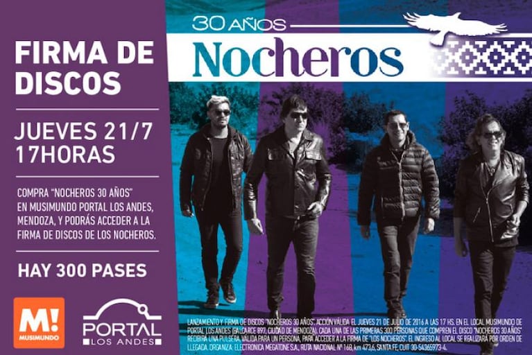Los Nocheros en Musimundo: firma de discos en Mendoza y Córdoba