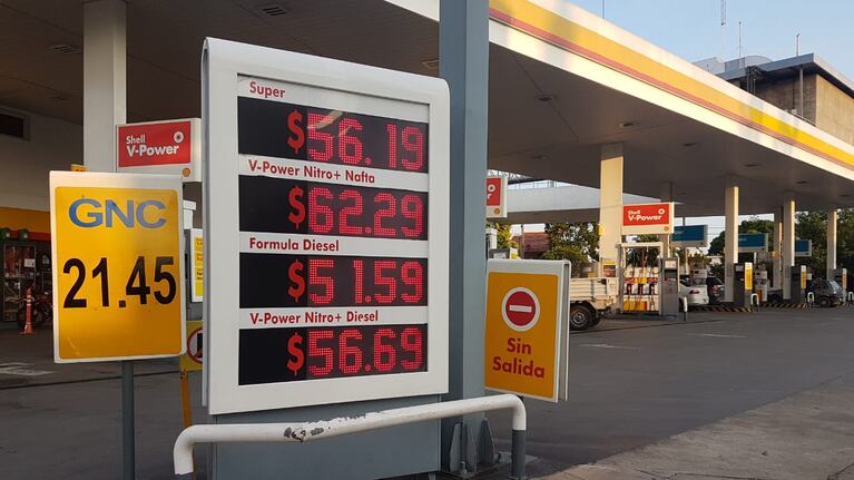 Los nuevos precios en las estaciones Shell.