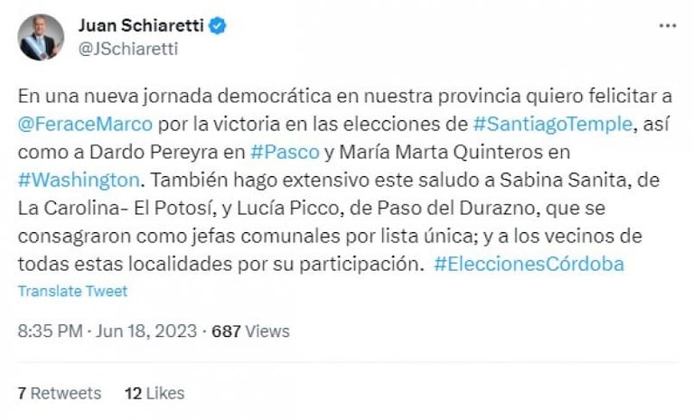 Los oficialismos ganaron en tres pueblos a una semana de la elección para gobernador