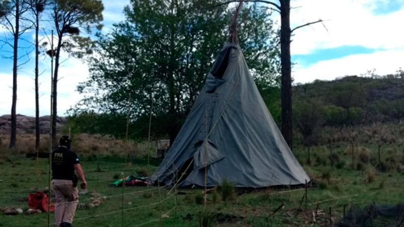 Los organizadores del ritual habían levantado una carpa llamada "Tipi".