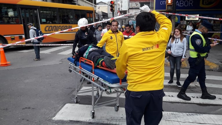 Los pasajeros del chofer herido salieron por sus propios medios y se fueron al aeropuerto.