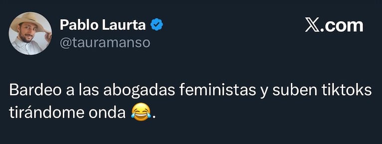 Los perturbadores tuits de Laurta.
