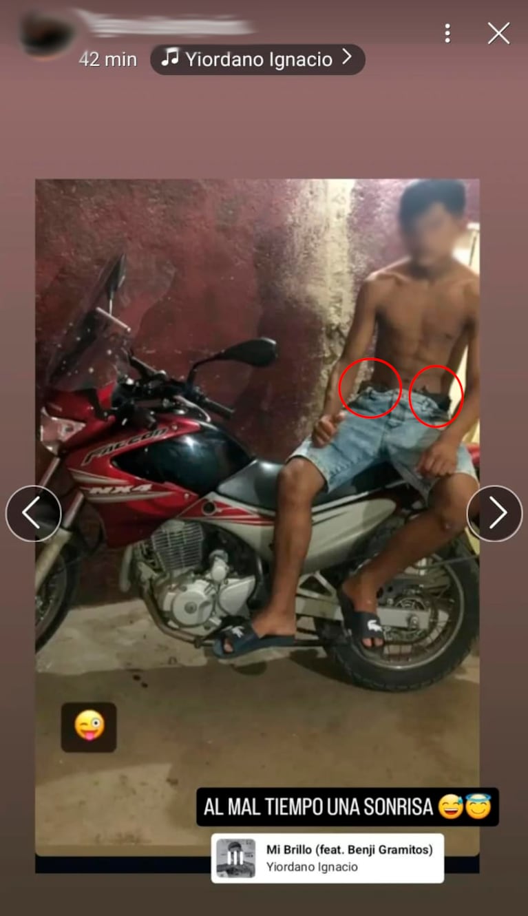 Los posteos del menor en las redes sociales tras ser liberado en septiembre de 2024.