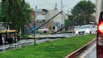 Los postes cayeron sobre una mano de avenida General Savio al 5000.