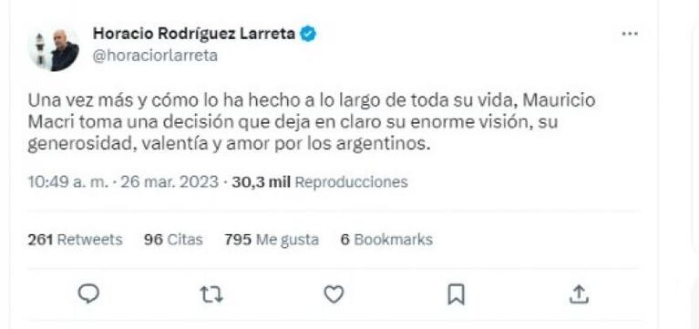 Los precandidatos de Juntos por el Cambio se expresaron tras el anuncio de Macri