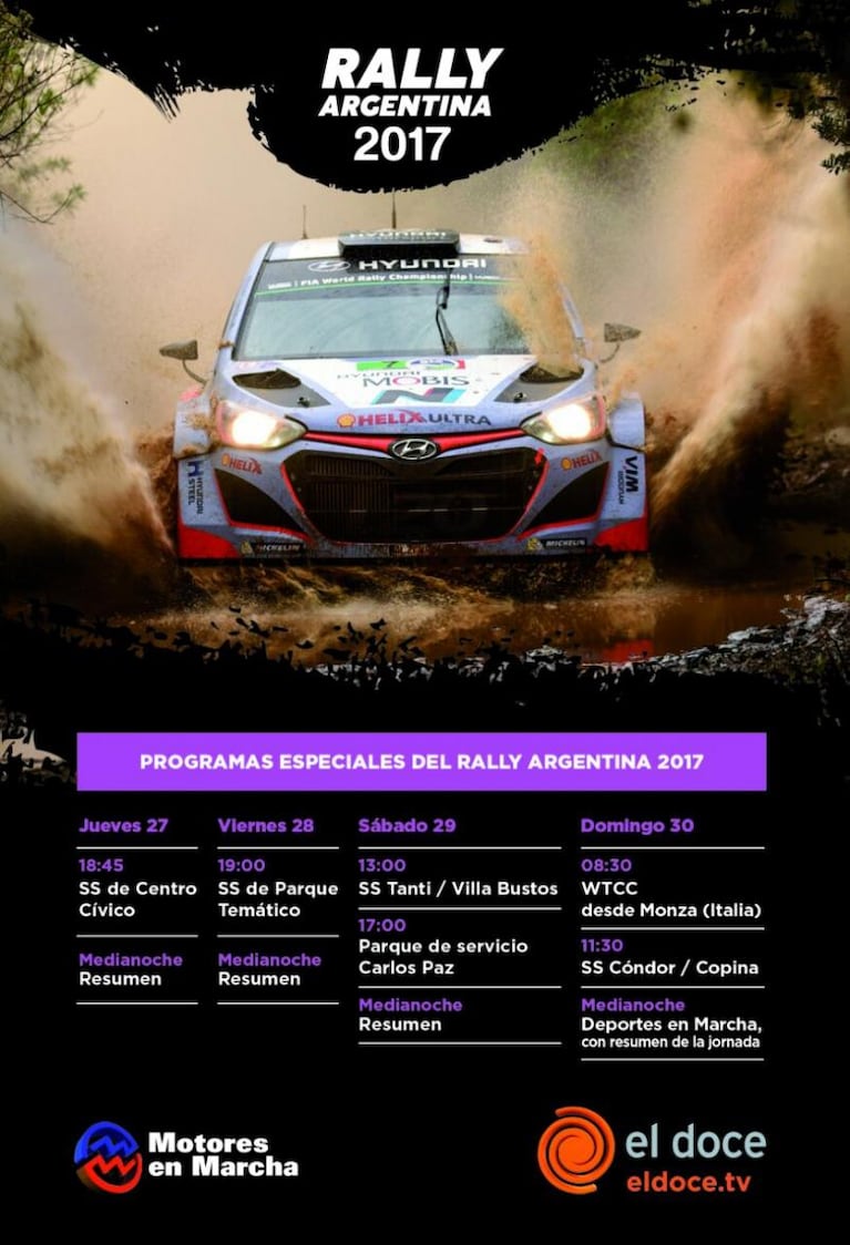 Los programas especiales de El Doce por el Rally