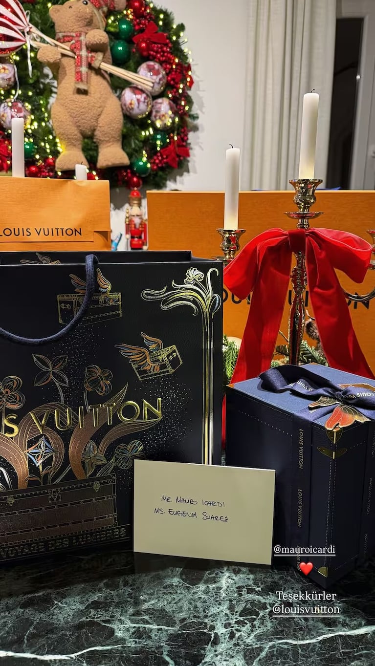 Los regalos de la China Suárez y Mauro Icardi.