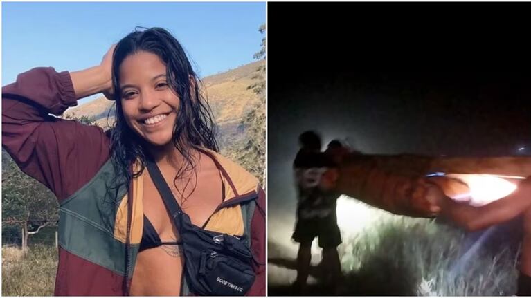 Los rescatistas sacaron el cuerpo de la joven de la ladera del volcán.