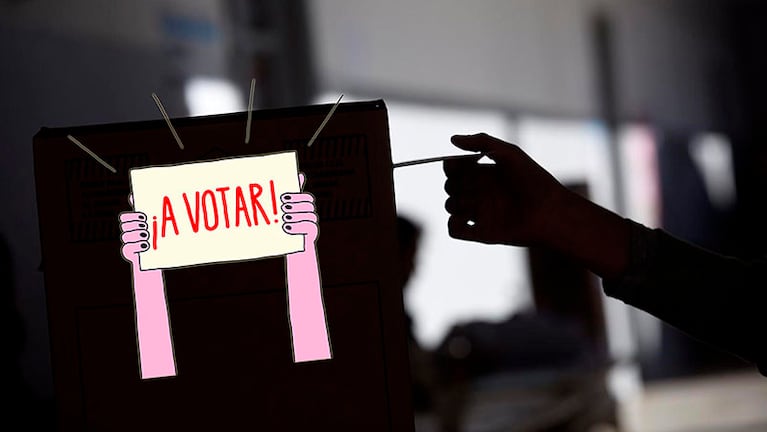 Los stickers tienen un diseño previo y posterior a la emisión del voto.