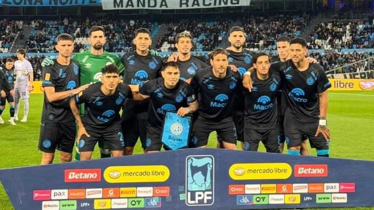 Los titulares de Belgrano ante Racing. (Prensa Liga Profesional)