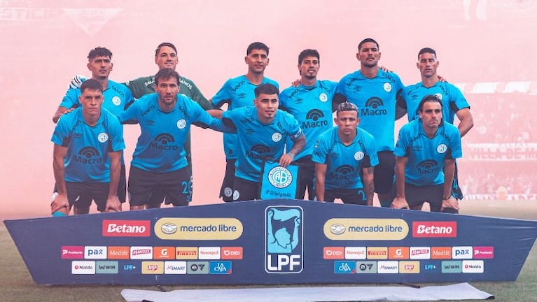 Los titulares de Belgrano ante River en el Monumental.