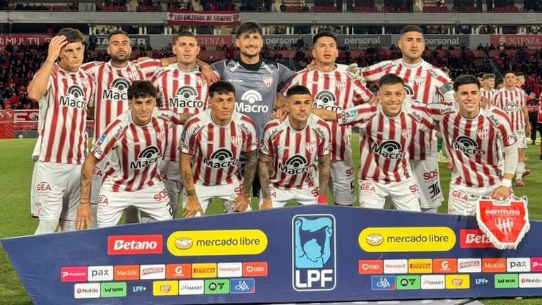 Los titulares de Instituto ante Independiente en Avellaneda. (Foto: Prensa Liga Profesional)