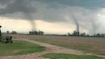 Los "tornados" causaron asombro en campos entre Río Cuarto y Etruria.