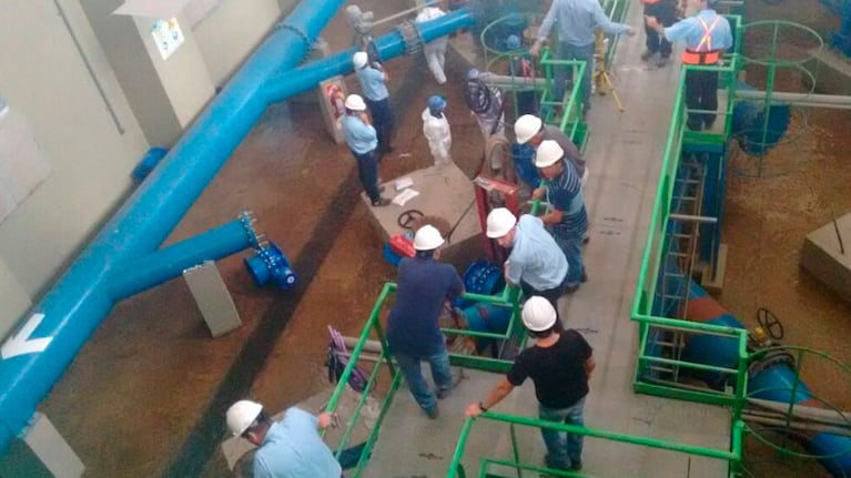 Los trabajos en la Estación Elevadora Sur.