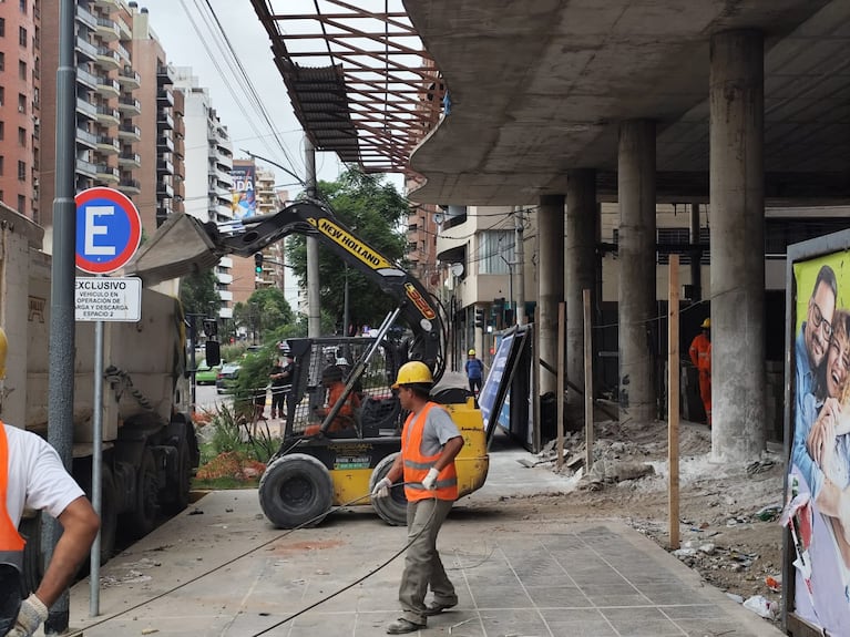 Los trabajos en "la mole".