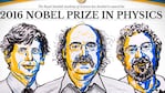 Los tres científicos británicos que ganaron el Nobel de Física.