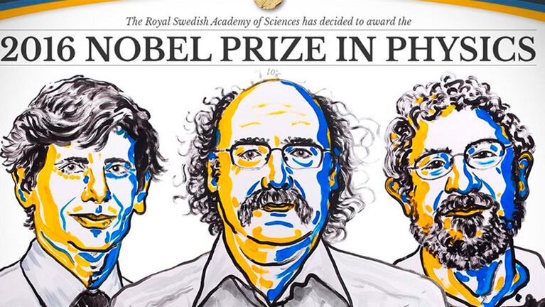 Los tres científicos británicos que ganaron el Nobel de Física.