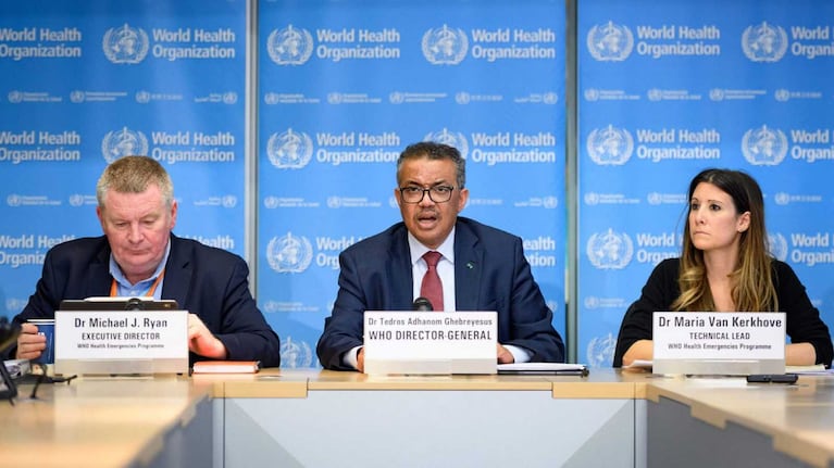 Los tres principales mandatarios de la Organización Mundial de la Salud.