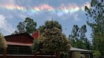 Los turistas compartieron imágenes de las nubes en Calamuchita.