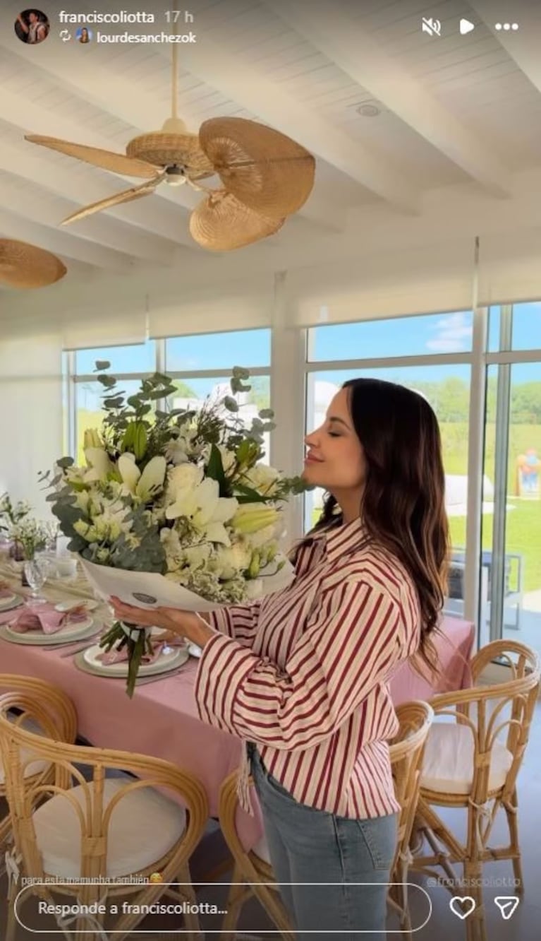 Lourdes Sánchez y Francisco Liotta blanquearon su romance: “Mamucha”