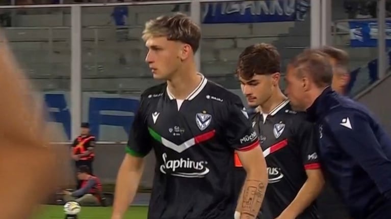 Luca Feler ingresó para disputar los últimos minutos del partido ante Boca.