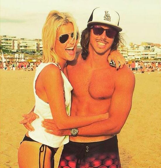 Lucas Corrado y su novia Sofía.