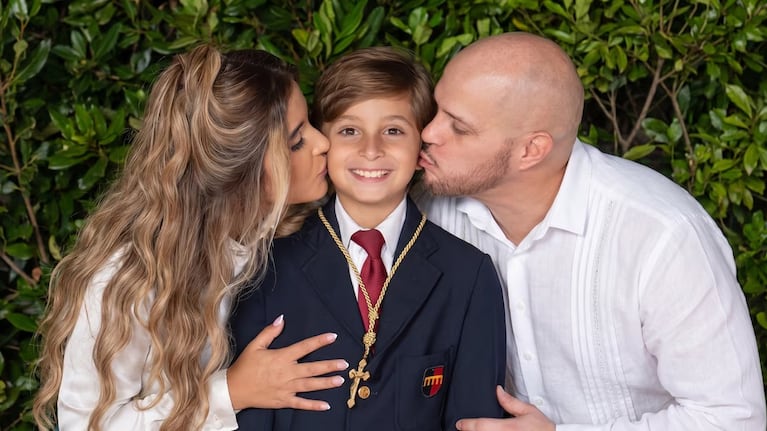 Lucas Gámez y su familia.