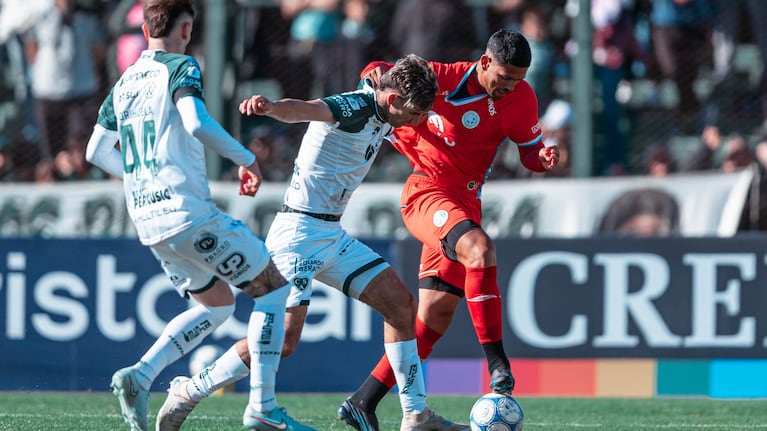 Lucas Passerini, autor del gol del empate de Belgrano ante Sarmiento de Junín. Foto: Prensa CAB.