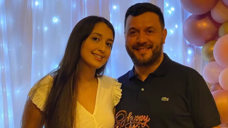 Lucas Sugo junto a su hija Florencia, quien falleció hace pocos días por una enfermedad.