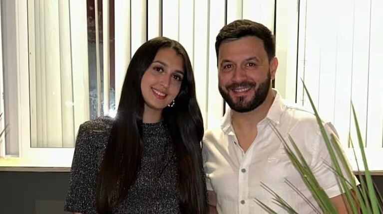 Lucas Sugo y su hija.