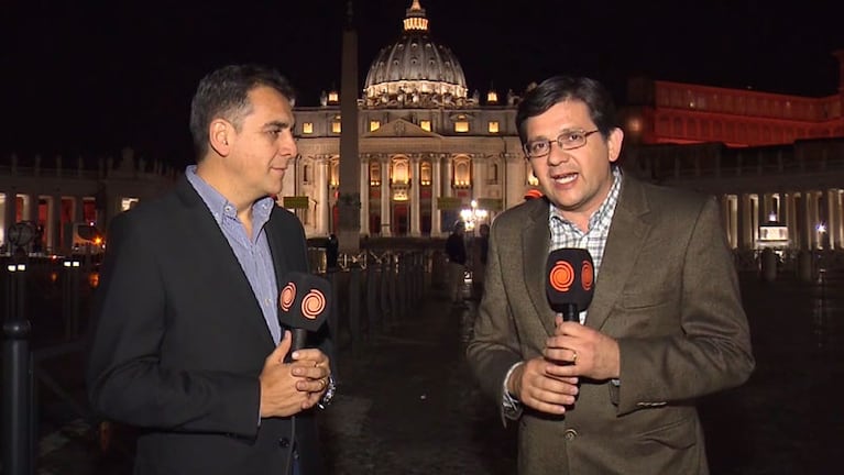 Luchi Ybañez y Sebastián Pfaffen desde el Vaticano.