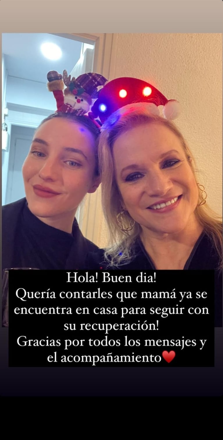 Lucía Galán volvió a su casa tras la operación de páncreas: el alentador mensaje de su hija 