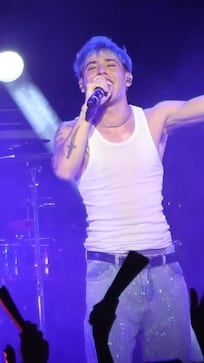 Luck Ra se encargó de llevar el cuarteto en la previa de la exhibición de Colapinto en Buenos Aires