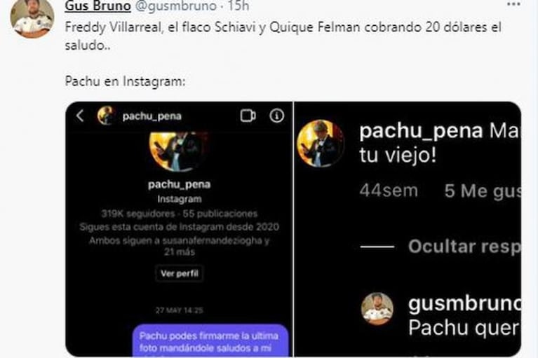 Luego de la polémica por los saludos de los famosos, Pachu Peña regaló mensajes a sus seguidores