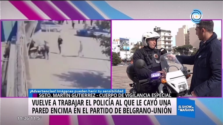 Luego del accidente, Martín Gutierrez vuelve a las calles