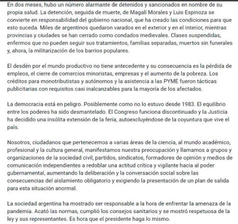 Luis Brandoni y la cuarentena: "Pensar distinto no transforma a una persona en enemigo"