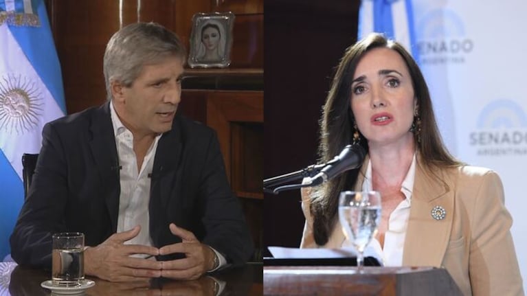 Luis Caputo coincidió con Javier Milei sobre las críticas a Victoria Villarruel (Foto: NA).