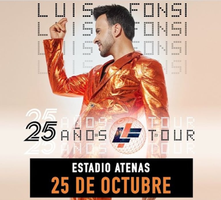 Luis Fonsi celebra sus 25 años de carrera en Córdoba.