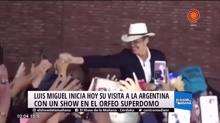 Luis Miguel llegó a Córdoba... ¡Y saludó a sus fans!