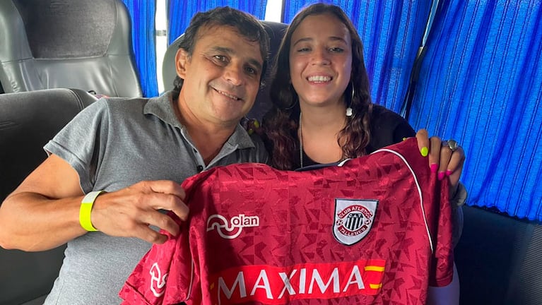 Luis Oste y su hija Paloma viajaron a la final de la Copa Argentina.
