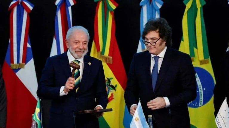 Lula y Milei, enfrentados.